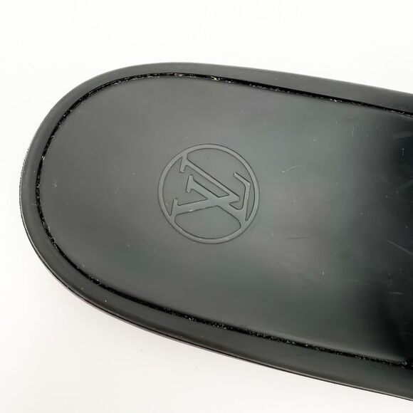 Louis Vuitton Sunbath Flat Mule Sandals EU 37 US 7 Brown LV Monogram Pool Slide - Picture 11 of 14